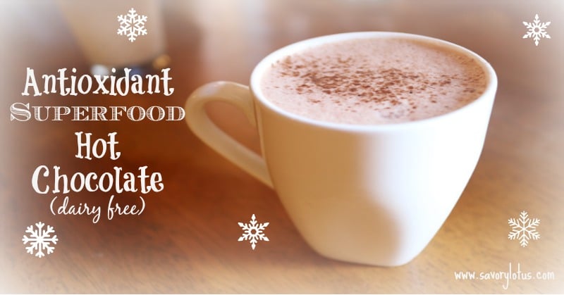 Antioxidant Superfood Hot Chocolate (Paleo) - Savory Lotus