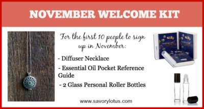 November Special: FREE Essential Oil Welcome Kit - Savory Lotus