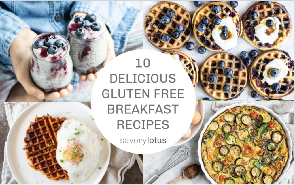 several different gluten free breakfast recipes